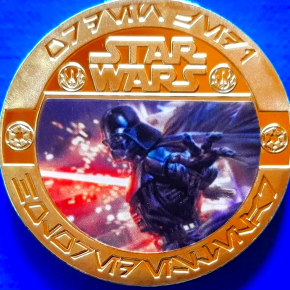 STAR WARS DARTH VADER GOLD🌟COIN LIMITED EDITION!🤩w/CERTIFICATE OF AUTHENTICITY - Picture 7 of 12